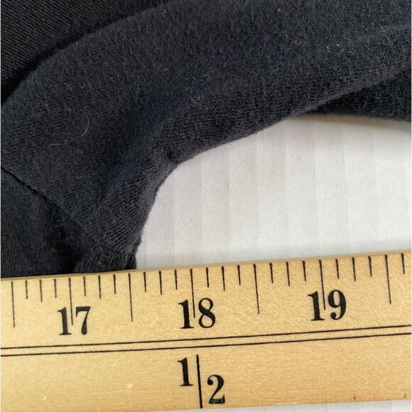 Justice Womens Black Long Sleeve Round Neck Cotton T-Shirt Size 20 Goth Academia - Picture 8 of 10